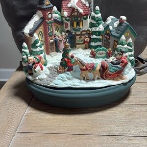 Christmas Festive Village Scene Holiday Decoration